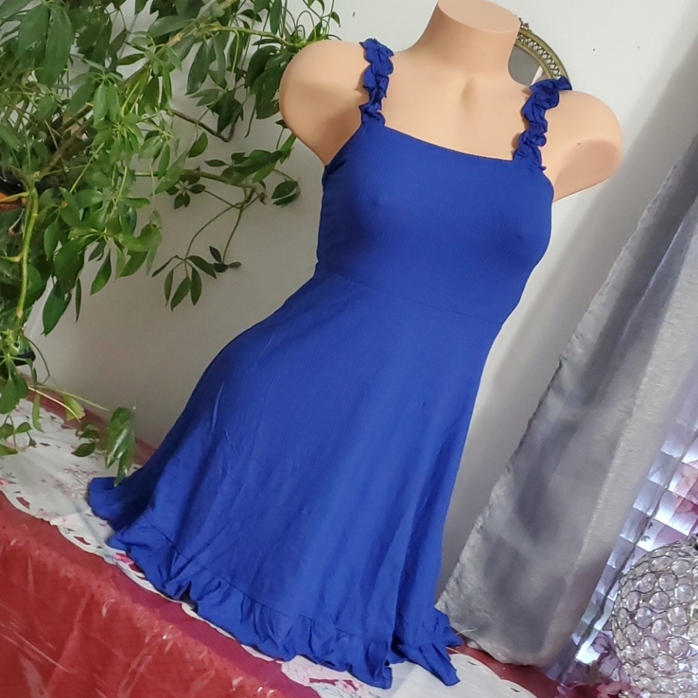 CLEARANCE FINAL PRICE Royal Blue Sundress - Picture 1 of 11